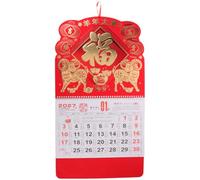 Kisangel Calendrier suspendu chinois : Calendrier mural 2027, année de la Chèvre - Agenda mensuel du zodiaque lunaire pour la maison, le bureau ou un restaurant - Décoration pour le Nouvel An
