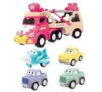Kisangel Camion Inertiel pour Filles Modèle Éducatif Rose Voiture à Traction pour Tout-Petits Jeu Interactif Favorisant la Motricité Relation Parent-garçon Fille