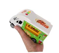 Kisangel Camion Pizza Alliage pour Garçon Fille Set Cuisine Ludique Modèle Poussoir Éducatif pour Motricité Fine et Jeu Imagination