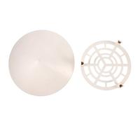 Kisangel Capuchon de Pluie PVC Résistant 160-250 MM Bonnet D’Aération pour Ventilation de Toit Couvre-Évent Imperméable Blanc Protection Intempéries pour Conduit et Cheminée