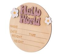 Kisangel Carte Commémorative Du Nouveau-né Jalon Bébé Signe D'annonce Accueillant Accueillir Marqueurs De Jalons Pour Bébé Plaques D'étape De Bébé Nursery Violet,mauve En Bois
