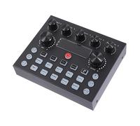 Kisangel Carte Son Externe Éclairage Coloré, Modificateur de Voix pour Adultes, Mixeur DJ Compact, Équipement de Streaming et Diffusion en Direct, Boîtier Métallique Robuste, Usage