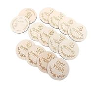 Kisangel Cartes Mensuelles De Grossesse En Bois Naturel, Fiches De Suivi De Grossesse, Accessoires Photo Ronds Gravés, Ensemble 12 Pièces Pour -né, Outils De Souvenirs Pour Futurs Parents