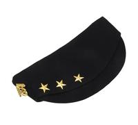 Kisangel Casquette de Marin Russe Noire Étoile et Épi Jaune Chapeau de Soldat pour Costume Militaire Accessoire Cosplay pour Fête et Spectacle de Danse Couvre-Chef Léger et Confortable