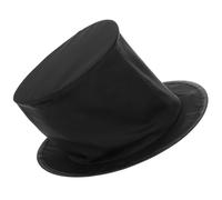 Kisangel Chapeau de Magicien Noir Ressort Pliable en Polyester, Ajustement Élastique Confortable pour Fêtes Costumées et Événements Variés, Design Élégant et Minimaliste
