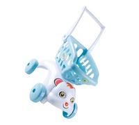 Kisangel Chariot de Courses pour Garçon et Filles Mini Taille, de Simulation en Plastique Léger Bleu Macaron, pour Jeu D’Imitation Supermarché, Développement Motricité Fine et Créativité,