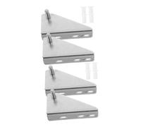 Kisangel Charnière de Congélateur en Acier Inoxydable 4 Pièces Capuchon en Caoutchouc, Accessoire de Réfrigérateur Domestique, Réparation Porte Frigo Compatible, Montage Facile Cuisine,