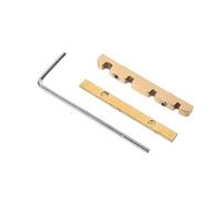 Kisangel Chevalet de Guitare Basse en Laiton avec Réglage Précis de Hauteur, Réduit la Friction des Cordes, Accessoires pour Bassistes Funk en Pratique Quotidienne
