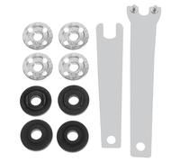 Kisangel Clé à Ergots D’Angle 100 MM en Acier au Carbone Dur - Jeu 2 Clés 8 Plaques de Pression pour Écrous à Bride - Compatible Meuleuses D’Angle - Outil Démontage et Serrage