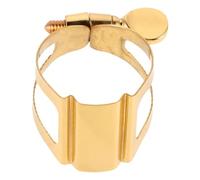 Kisangel Clip de Ligature pour Saxophone Alto en Laiton Doré, Pièce de Rechange Surface Lisse, Accessoire Professionnel pour Embouchure de Saxophone Alto