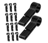 Kisangel Clips Agrafes Antidérapants pour Lampe Frontale Casque De Chantier, Fixation Sécurisée, Léger, Compatible Casques De Sécurité, Lot de 20 Pièces, Accessoires Travail Plein Air