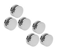 Kisangel Clips de Fixation du Rétroviseur en Fer Argenté, Support Robuste pour Miroir et Étagère en Verre 4-7mm, Lot de 6 Pièces, pour Maison et Hôtel
