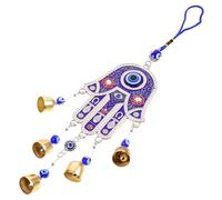 Kisangel Cloche à Vent à Suspendre en Métal Contre Le Mauvais Œil pour Décoration Murale de Maison