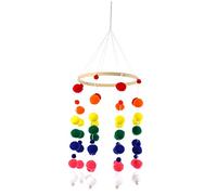 Kisangel Cloche De Lit Boule Pelucheuse Décoration Murale Pour Chambre Garçon Fille Mobile Pour Lit Garçon Fille Suspension Boule Pelucheuse Décoration Intérieur