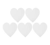 Kisangel Coeur tableau en coton blanc lot de 5 panneaux 15 x 15 cm pour dessin et études rapides pour artistes débutants