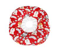 Kisangel Collier Anti-léchage pour Chien, Confortable et Respirant, Rouge | Tissu Souple, Design Ajustable, pour Chats et Petits Chiens, Usage Après Opération, Anti-griffure