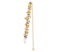 Kisangel Collier pour Animaux Ajustable Orné de Pierres Brillantes Taille M Couleur Or Léger et Confortable Collier Décoratif pour Chats et Chiens Moyens pour Fêtes et Occasions