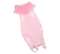 Kisangel Combinaison de Convalescence pour Chaton Respirante Post-Opératoire, Body Chirurgical Rose Taille S, Vêtement Médical Protecteur Extensible pour Soins Postopératoires, Protection