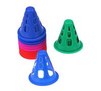 Kisangel Cônes De Bloc en Plastique 25 Pcs Cônes D'entraînement De Football Roller Basket Couleurs Variées Solide Et Résistant Aux Intempéries Accessoire Sportif pour Entraînement Extérieur