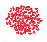 Kisangel Confettis de Cœur en Éponge Rouge Tapis Nuptial 100 Pcs Réutilisables Délicats et Attrayants Saint-valentin pour Décoration de Table Mariage