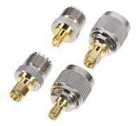 Kisangel Connecteur SMA vers UHF Femelle So- Adaptateur Coaxial Convertisseur Non-inversé pour Antenne Radio Station et Réseau sans Fil