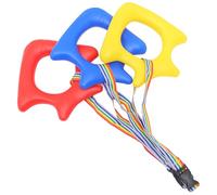 Kisangel Corde de Marche pour Tout-Petits Lot de 3 Poignées Rondes, Laisse Anti-Perte pour Crèche et Promenade en Extérieur, Sécurité Garçon et Filles Lors de Randonnées Couleur Aléatoire