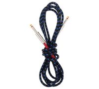 Kisangel Cordon d'ampli guitare : câble audio tressé pour pédales de basse et de guitare, réduction du bruit et cordon d'instrument de musique flexible pour amplificateurs de pédale de