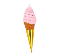 Kisangel Cornet de Glace Artificiel PVC Décoration de Vitrine Colorée pour Magasins Accessoire de Simulation de Glace et Créatif