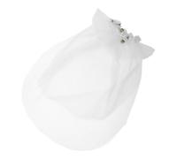 Kisangel Costume De Chien Coiffe De Fleur Voile De Mariage pour Animaux De Compagnie Conception De Voile De Nœud pour La Célébration du Mariage du Chien