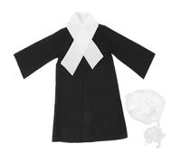 Kisangel Costume De Juge Pour Garçon Fille Costume De Juge Et Avocat Pour Garçon Manteau Et Perruque De Pour Rôle-play