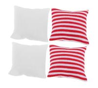 Kisangel Coussin De Canapé Miniature pour Maison De Poupée 4 Pièces pour Mini-Meubles Idéal pour Les Jeux De Rôle Et Le Bricolage