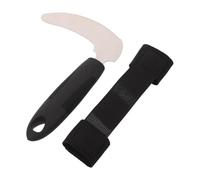 Kisangel Couteau Outil de Réadaptation Assistée en Acier Inoxydable Adaptatif Ergonomique Noir Lame Sécurisée Anti-vibrations lors des Repas à Domicile pour Personnes Handicapées