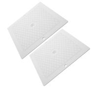 Kisangel Couvercle D'écumoire de Piscine Carré 10x10 en PP Blanc, Compatible Sp1082-sp1086, Lot de 2 pour Entretien de Piscine