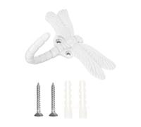 Kisangel Crochet mural libellule en fer blanc, style rétro, ensemble de 1 pour accroche manteau et décoration murale
