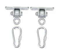 Kisangel Crochet pour Balançoire Robuste et Support Suspendre Pivotant pour Adultes, Kit 2 Pièces en Acier Moulé, Fixation Stable pour Fauteuil Hamac et Balancelle, Usage Intérieur