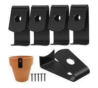 Kisangel Crochets De Pot De Fleurs en Métal Support Mural pour Pot Suspendu en Terre Cuite Porte-Plante Mural avec Vis Idéal pour Jardin Vertical Et Balcon Lot De 5