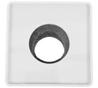 Kisangel Cube Porte-logo Microphone Trapézoïdal Blanc, Station de Microphone sans Fil en Abs et Mousse, Accessoire Professionnel D’interview pour Usage Extérieur, Drapeau Logo