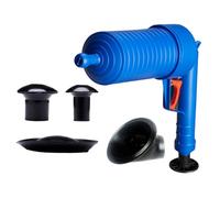 Kisangel Déboucheur Canalisation Manuel à Air Comprimé Bleu Pompe de Haute Pression avec Ventouses Nettoyant Salle de Bain Évier et Toilettes Outil pour Canalisations Obstruées