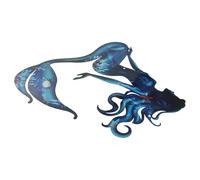 Kisangel Décoration Murale Design Élégant Bleu Sirène Installation Facile pour Jardin et Patio pour Décoration Intérieure et Extérieure