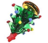 Kisangel Décoration Sapin de Noël en Verre Vert, Mini Figurine Festive | Artisanat Précis et Élégant, pour Présents D’entreprise et Voiture, Tenue Solide, Ambiance Saisonnière