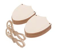 Kisangel Découpes de Bouclier en Bois Brut 20 Pièces pour Bricolage Créatif, Matériel Artisanal Diy, Forme Bouclier 14 Cm Naturel, Décoration Intérieure et Fêtes Médiévales, Projets D’art