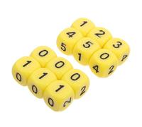 Kisangel Dés à Gros Chiffres 0-5 en Acrylique 12 Pièces 16Mm Coins Arrondis Accessoires pour Jeux de Société Adaptés Fêtes Bars Utilisation Pédagogique