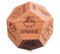 Kisangel Dés Bois Décision Repas à Faces Bois de Buis Jeu Décideur Alimentaire Petit pour Couples Idée Cadeau Saint-Valentin Anniversaire Noël