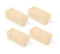 Kisangel Diffuseur à Bulles pour Aquarium Aquaculture, Séparateur de Protéines en Bois, Lot de 4, Compatible Bassins Marins, Décoration D’Aquarium, Aérateur à Poissons, Entretien Aquarium