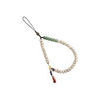 Kisangel Dragonne pour Téléphone Portable en Perles Rétro, Courte pour Poignet, Style Chinois Vintage, Légère et Pratique, Randonnée Vélo Jogging, Chaîne de Téléphone Portable Star et Lune