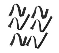 Kisangel Dragonnes De Poussette Sécurité 6 Pcs Pour Bébé, Sangles Réglables Et Robustes En Polyester Noir, Antichute, Adaptées Poussettes Et Fauteuils Roulants, Usage Extérieur Et Voyage