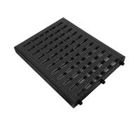 Kisangel Drainage Rectangulaire Plastique Noir Couvercle de Regard Compatible Caniveau Extérieur et Drainage Pluvial Protection Anti-inondation pour Gouttière et Système Évacuation