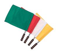 Kisangel Drapeaux D'arbitre De Football 37x32 Cm En Polyester Coloré 4 Pièces Pour Signalisation De Match Et Arbitrage Sportif