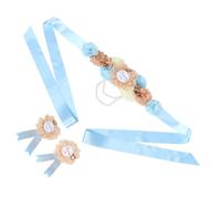 Kisangel Écharpe De Fête Prénatale Pour Maman Broche De Corsage Pour Et Futur Papa Ceinture De Ventre Fleurie Ensemble Pour Shower