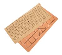 Kisangel Échiquier Pliable Double Face en Simili Cuir PU, Tapis de Jeu Xiangqi 19x19, Accessoire de Jeu Traditionnel pour Adultes et Étudiants, Plateau Multi-Jeux Solide et Portable,